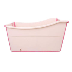 W WEYLAN TEC pink foldable bath tub setup saves space for small rooms