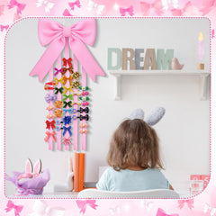 Weysat bow organizer used as bedroom decor in a girl’s room.