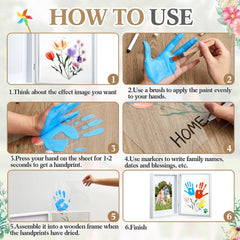 Weysat five non-toxic paints for colorful family handprints