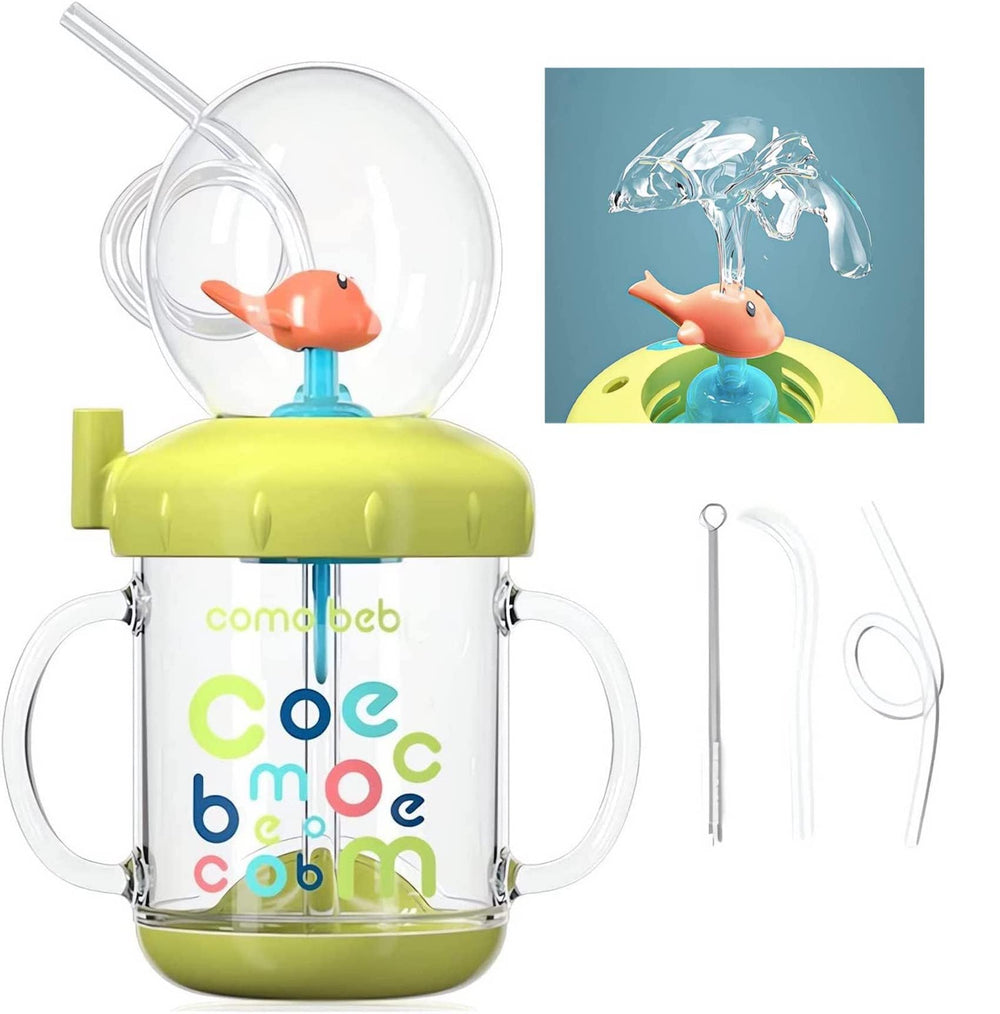 Whale Cup green outer view highlights a durable kid-friendly design.