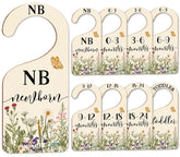 Whaline 8Pcs wildflower baby closet dividers set helps organize baby clothes by age