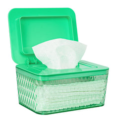 Whiidoom wipes dispenser with clear front shows remaining wipes for easy refills.