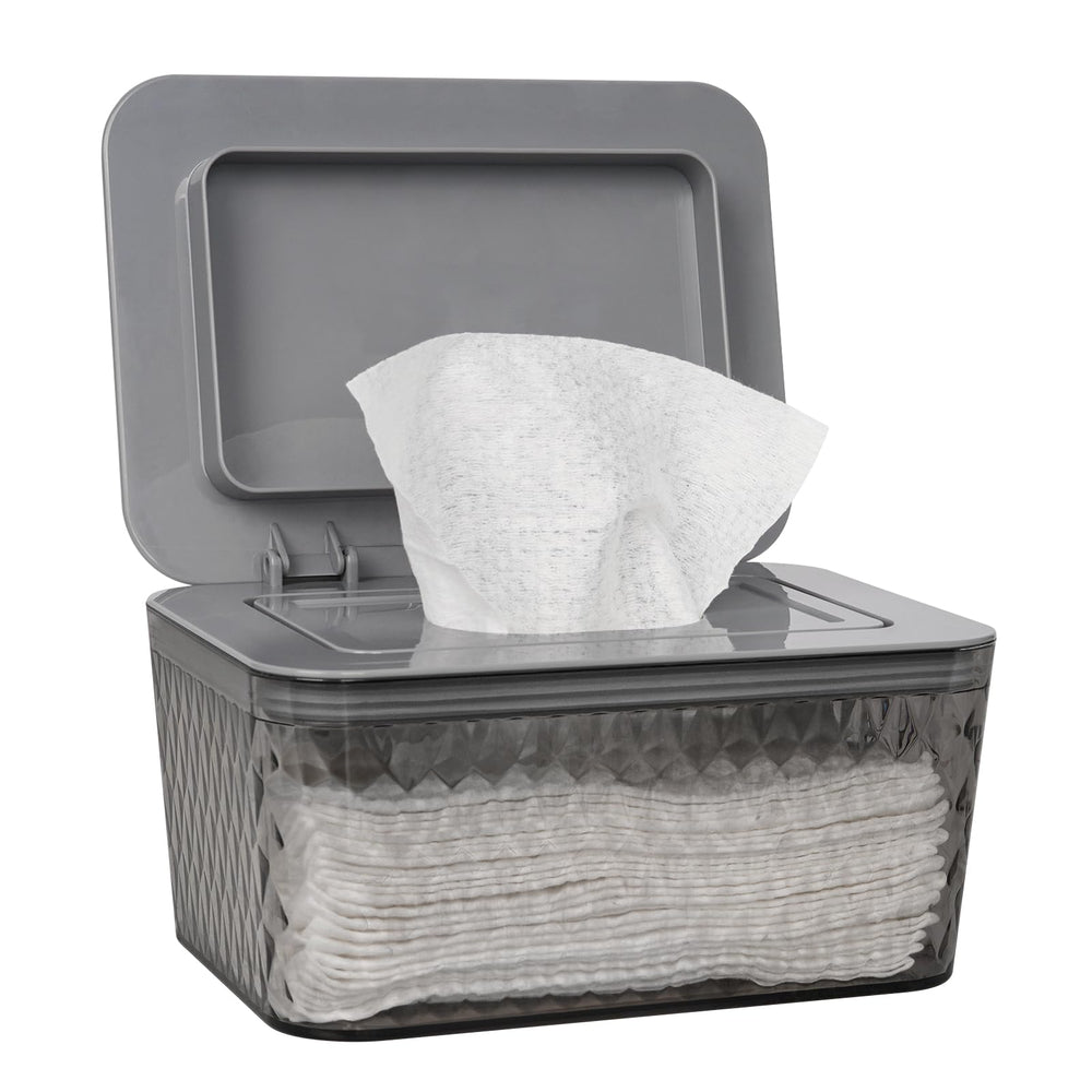 Whiidoom wipes dispenser clear view window for quick refill awareness.