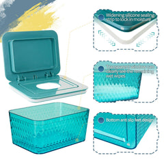 Whiidoom wipes dispenser lid seal keeps wipes moist and fresh