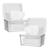 Whiidoom wipes dispenser transparent front view highlights easy refill visibility for parents.