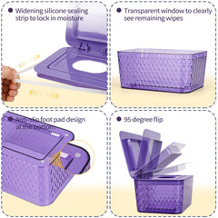 Whiidoom seal-designed lid keeps wipes moist and fresh for longer.