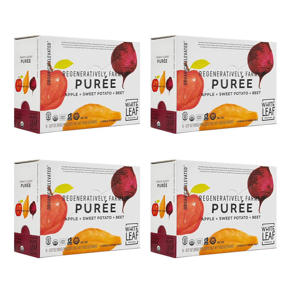 White Leaf Provisions pouch on the go for easy feeding and busy mornings.