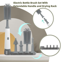 WHNL electric bottle brush drying holder helps keep bottles organized after use