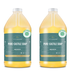 Wholenaturals castile soap unscented bottle with pump for easy, mess-free refill and versatile use