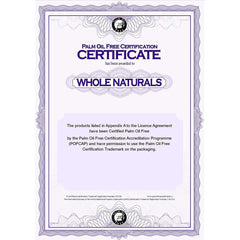 Wholenaturals palm-oil-free label on castile soap indicates eco-friendly formula