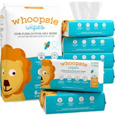Whoopsie Wipes packaging front highlights 600-count box for diaper changes.