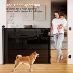 WHTOR retractable gate with child lock ensures safer doorways