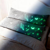 Wibeelee glow-in-the-dark body pillow cover with star pattern glows softly for night-time ambiance.