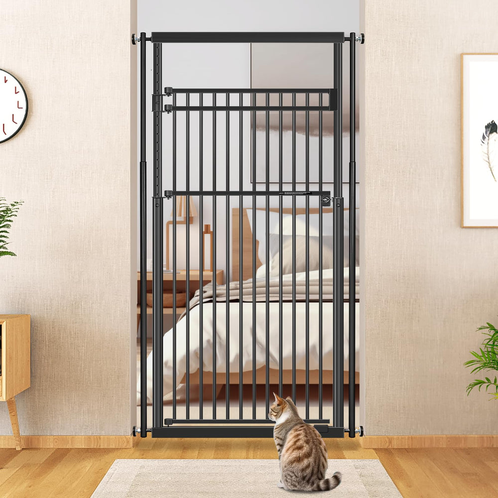 WIDERSAFER 78.8 inch gate assembled in doorway for tall containment