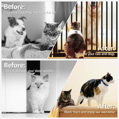 WIDERSAFER cat-gate-one-hand-open-latch enables easy access with one finger