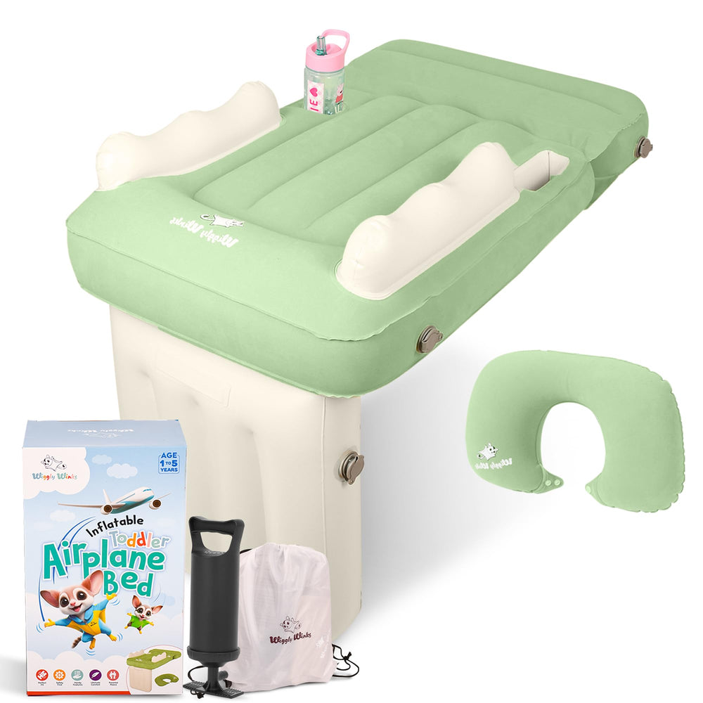 Wiggly Winks toddler airplane bed velvet surface for cozy sleep on flights