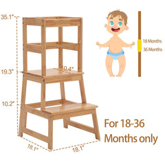 Wiifo step stool counter-height design enables safe help with meals and chores.