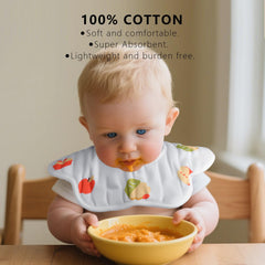 Wiland adjustable snaps two-position closure ensures comfortable neck fit across growing babies.