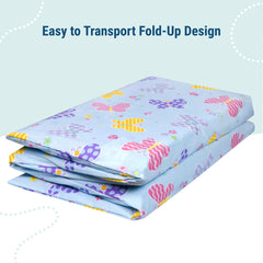 Wildkin nap mat cover 50-50 cotton-poly blend close-up for breathable comfort.