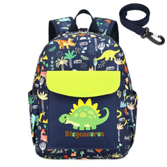 Willikiva backpack green dinosaur front view offers kid-friendly daily adventures.