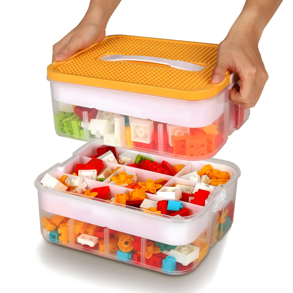WillingHeart kids toy storage baseplate lid for creative building sessions