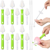 Willinglong bottle sponge brush heads for gentle interior cleaning of baby bottles.