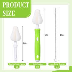 Willinglong interchangeable nipple brush handles for a firm grip and durable use.