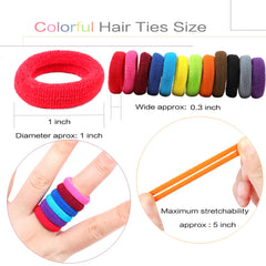 WillingTee small seamless hair bands 1inch close-up showing easy removal from delicate hair