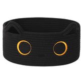 WILLITAT black cat toy basket face embroidery offers compact storage in small spaces.