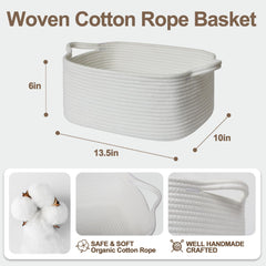 Willitat cute white woven basket top view highlights simple organization and gift-ready potential