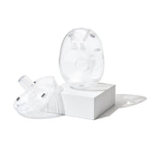 Willow 360 flange 24mm side view shows BPA-free clear design for easy cleaning.