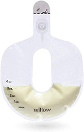 Willow 360 spill-proof bags front view showing secure seals for pumped milk