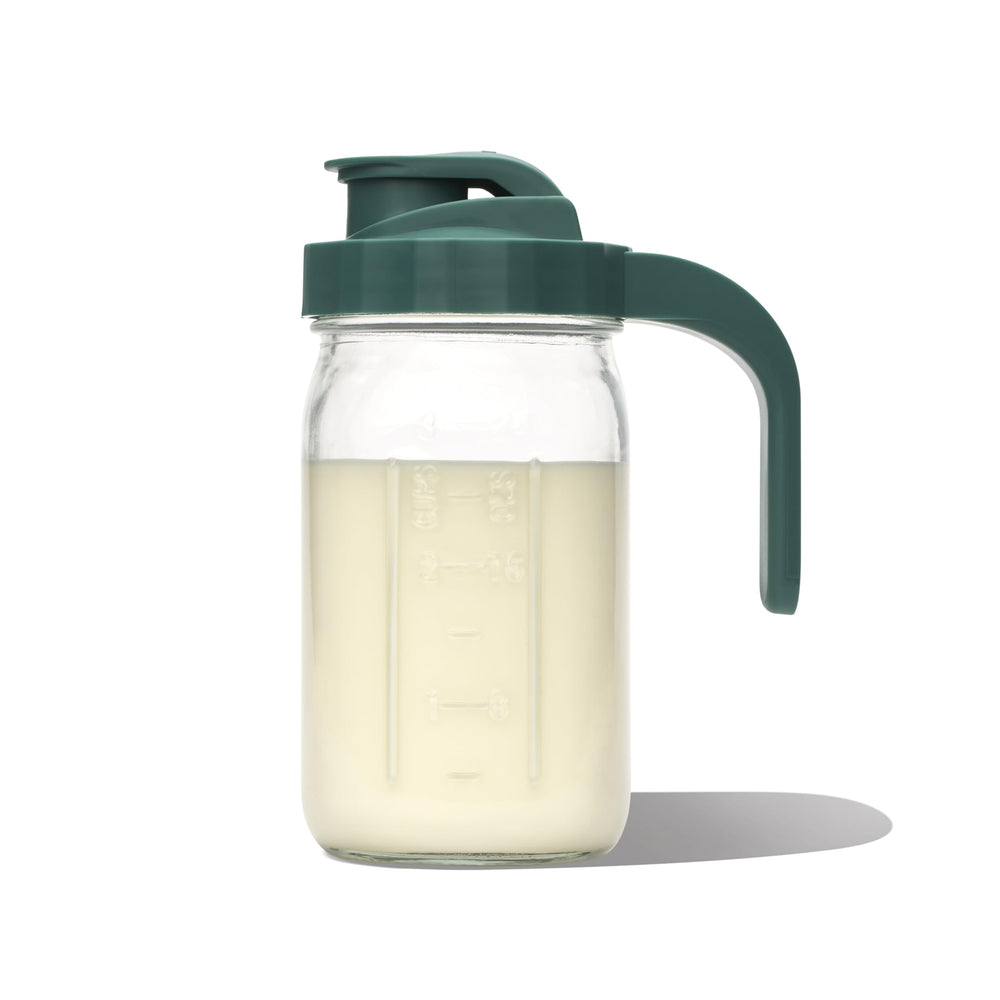 Willow Glass Breastmilk Pitcher with 32oz capacity for easy daily prep.