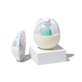 Willow Go 5oz milk container with splash guard for hands-free pumping.