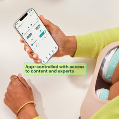 Willow Go app controlled pump for precise suction and activity tracking.