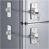 WILNIRY 2-pack refrigerator door lock adhesive for child safety.