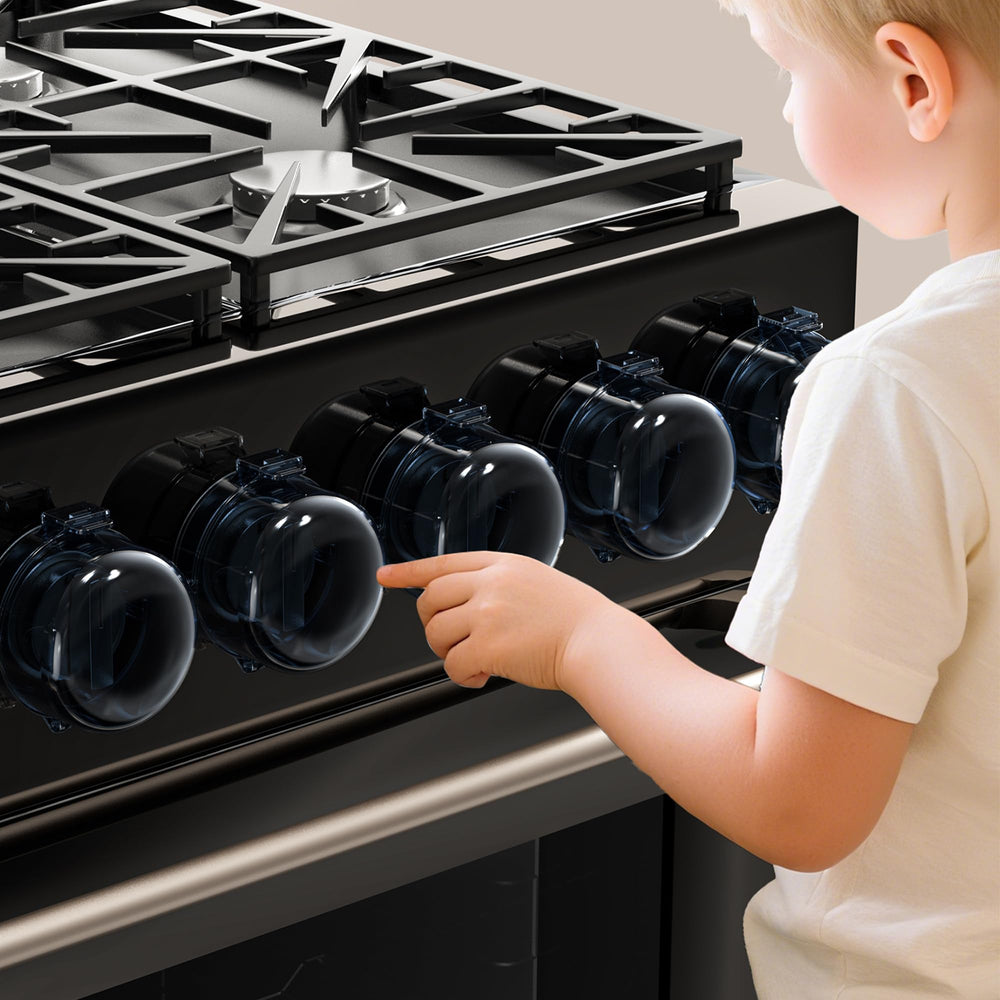 WILNIRY gas stove knob covers side view showing discreet safety design for kitchens
