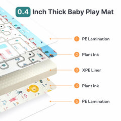Wiltology playmat milky fabric close-up highlights soft hypoallergenic surface.