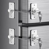 WILZEIMY 2-pack fridge lock demonstrates simple installation on a fridge for safer kids.