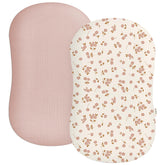 Wimist Muslin Baby Lounger Cover 2Pack front view shows soft, breathable fabric for newborn comfort.
