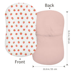 Wimist muslin baby lounger cover close-up texture shows soft cotton weave for cozy naps.