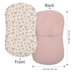 Wimist Muslin Baby Lounger Cover closeup reveals soft breathable cotton weave.