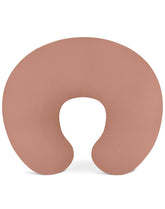 Wimist nursing pillow cover in dusty rose with soft cotton closeup for comfort