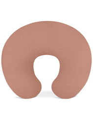 Wimist nursing pillow cover in dusty rose with soft cotton closeup for comfort