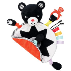 Manhattan Toy Wimmer Bear Lovey pacifier closure keeps pacifier close