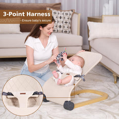 Winchild bouncer motion in action, natural vibrations for soothing