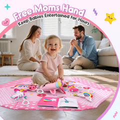 Windidi Unicorn Baby Gym soft cushioned surface promotes comfortable crawling and sitting during play.