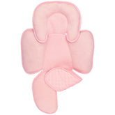 WINGHENLEE 2-in-1 baby car seat head support in pink provides gentle neck support during car journeys.