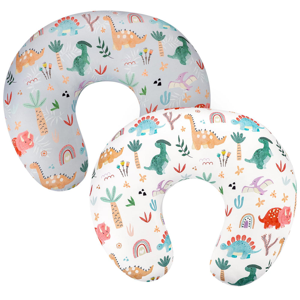 WINGHENLEE dinosaur nursing pillow cover closeup shows durable stitching for long-lasting use