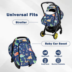 WINGHENLEE winter baby car seat cover thick flannel interior provides extra warmth.